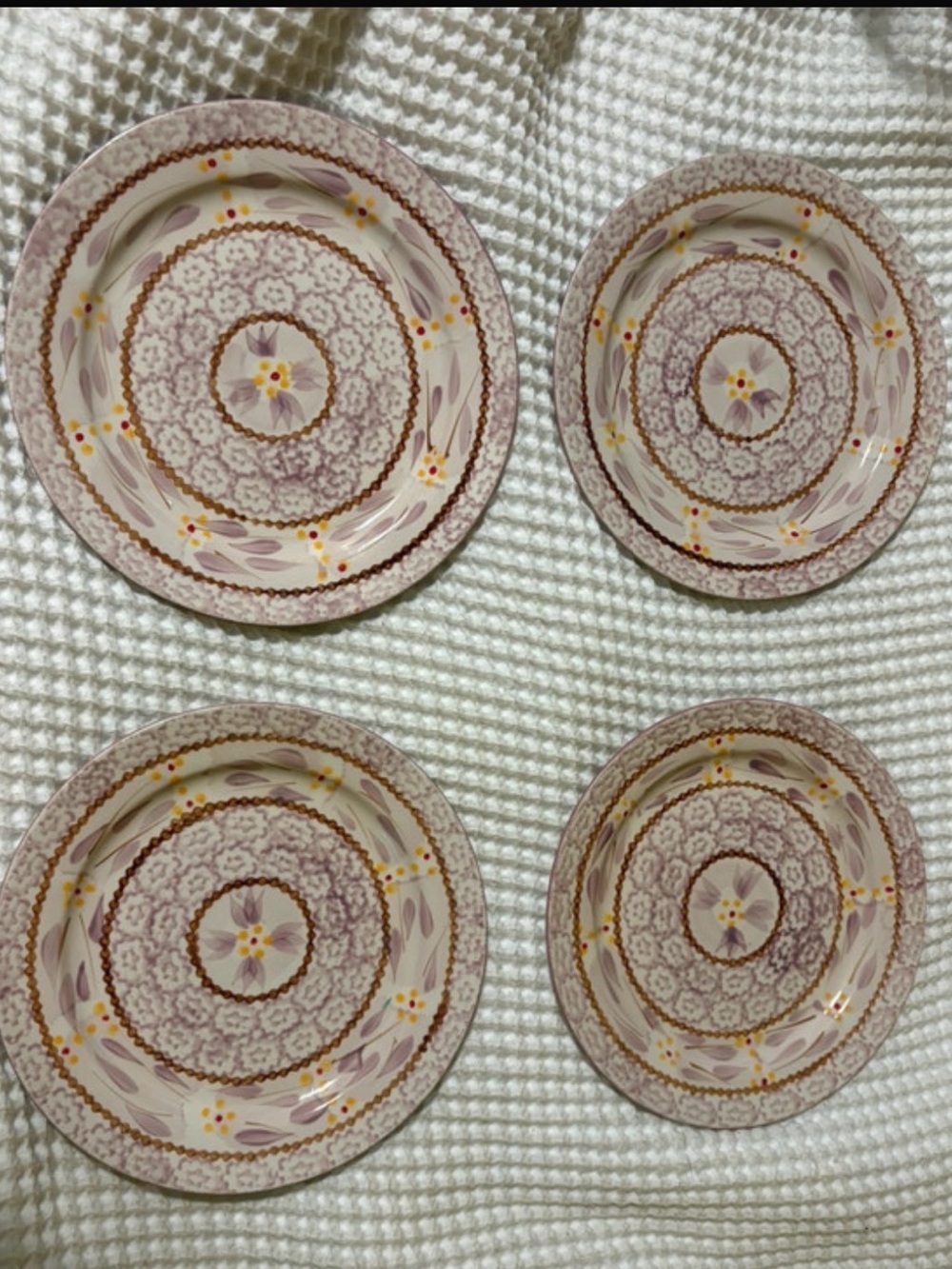 Old World Lilac Floral Temptations Dessert Plates
